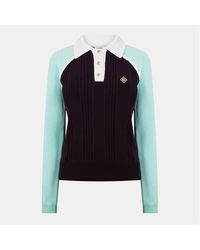 CASABLANCA - Sporty Long Sleeve Polo Shirt - Lyst