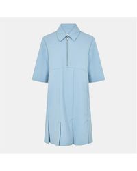Ganni - Twill Mini Dress - Lyst