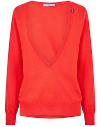 Prada - V-Neck Jumper - Lyst