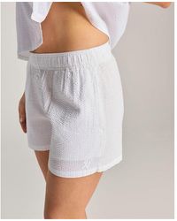 Nudea - Seersucker Button Boxer - Lyst