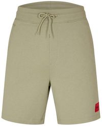 HUGO - Jogger Fleece Shorts With Logo Detail - Lyst