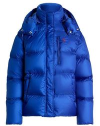 Polo Ralph Lauren - Carly Water-Repellent Quilted Duck Down Wind Resistant Detachable Hood Short Puffer Jacket - Lyst