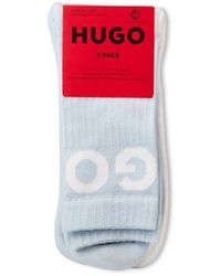 HUGO - 2 Pack Iconic Crew Socks - Lyst