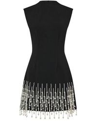 Odd Muse - Sleeveless Pearl Drop Mini Dress - Lyst