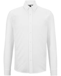 BOSS - Joe Regular Fit Stretch Cotton Twill Shirt - Lyst
