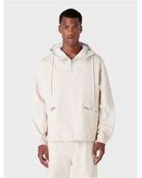 Emporio Armani - Quarter Zip Hooded Jacket - Lyst