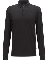 BOSS - Pado 30 Long Sleeve Polo Shirt - Lyst