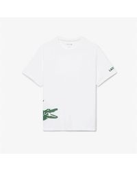 Lacoste - Printed Cotton Lounge Short Sleeve Pyjama Top - Lyst