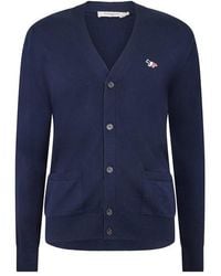 Maison Kitsuné - Tricolour Fox Patch Classic Cardigan - Lyst