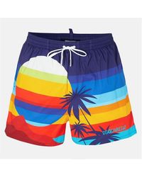 DSquared² - Sunset Quick Dry Tailored Fit Swim Shorts - Lyst