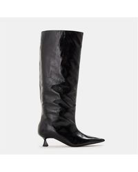 Ganni - Slouchy Knee High Boots - Lyst