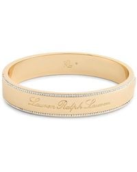Ralph Lauren - Lauren Ralph Lauren & Crystal Logo Bangle - Lyst