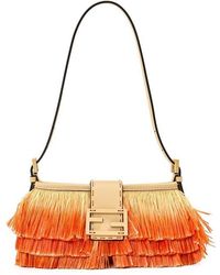 Fendi - Raffia Baby Shoulder Bag - Lyst