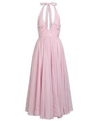 Bardot - Dorota Halter Neck Cotton Midi Dress - Lyst