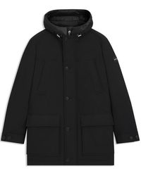 BOSS - H-Detoni Hooded Long Sleeve Button Parka - Lyst