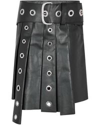 Off-White c/o Virgil Abloh - High-Rise Leather Shorts - Lyst
