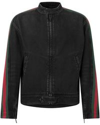 Gucci - Web Denim Bike Sn63 - Lyst