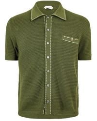 Versace - Knitted Short Sleeve Polo Shirt - Lyst