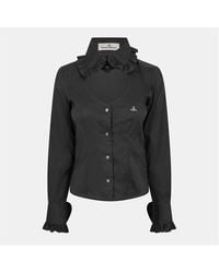 Vivienne Westwood - Viv Frill Short Sleeve Plain Shirt - Lyst