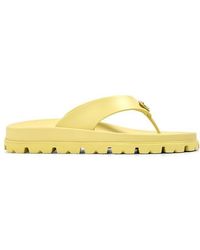 Prada - Soft Cage Vinyl Thong Sandals - Lyst