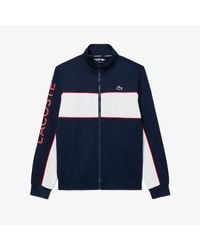Lacoste - Print Branding Zipped Tennis Sweatshirt - Lyst