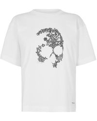 McQueen - Alex Skull Lace T-Shirt - Lyst