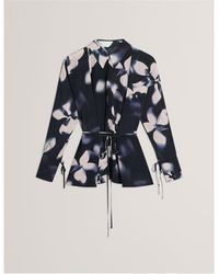 Ted Baker - Print Long Sleeve Blouse - Lyst