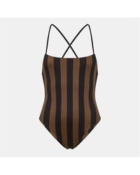 Fendi - Scoop Neck Swimsuit - Lyst