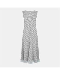 Fendi - Silk Sleeveless Midi Dress - Lyst