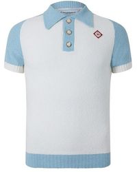 Casablanca - Colour Block Boucle Polo Shirt - Lyst