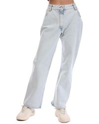 Off-White c/o Virgil Abloh - Corporate Cropped Flare Jeans - Lyst