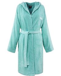 HUGO - Plain Hooded Robe - Lyst