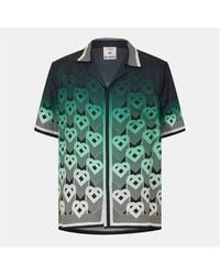 CASABLANCA - Mono Silk Short Sleeve Bowling Shirt - Lyst