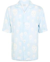 McQueen - Alex Skull Short Sleeve Patterned Shirt - Lyst
