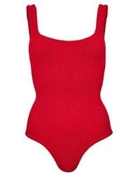 Hunza G - Coverage Square Scoop Neck Swimsuit - Lyst