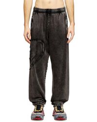 DIESEL - Closed Hem Fleece Joggers - Lyst
