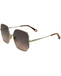 Chloé - Hexagonal Lens Full Rim Retro Sunglasses - Lyst
