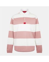 HUGO - Diragbi Cotton Short Sleeve Rugby Polo Shirt - Lyst