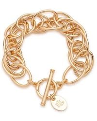 Ralph Lauren - Lauren Ralph Lauren Logo Charm Chain Bracelet - Lyst