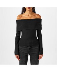 Pretty Lavish - Soreya Bardot Knit Top - Lyst