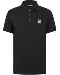 Balmain - Short Sleeve Polo Shirt - Lyst