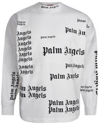 Palm Angels Ultra Logo Long Sleeve T Shirt - White