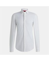 HUGO - Kenno Long-Sleeve Plain Shirt - Lyst