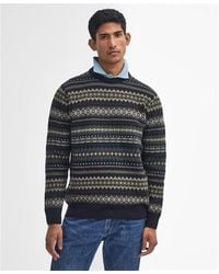 Barbour - Orkney Fair Isle Crew Neck Jumper - Lyst