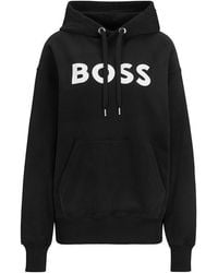 BOSS - Econy Organic Cotton Oversized Hoodie - Lyst