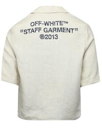 Off-White c/o Virgil Abloh - Off Off Linen Shirt - Lyst