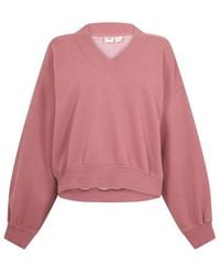 Levi's - V-Neck Fleece Crew Sweatshirt - Lyst