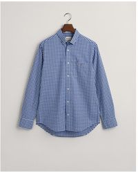 GANT - Regular Fit Gingham Poplin Shirt - Lyst