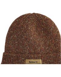 Barbour - Soft Fleck Yarn Beanie with Fleece Lining - Lyst