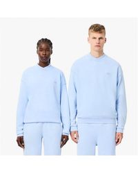 Lacoste - Loose Fit Washed Effect Fleece Sweatshirt - Lyst
